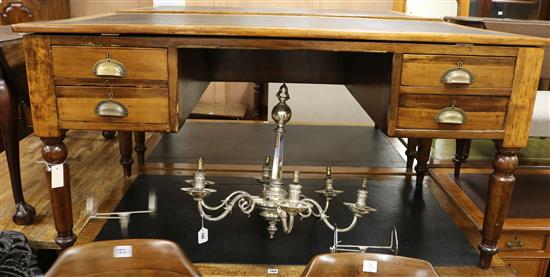 A writing table, W.152cm